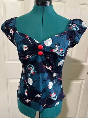 Collectif Dolores Space Pin Up Doll Top